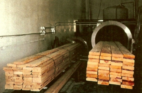 wood in cylinders